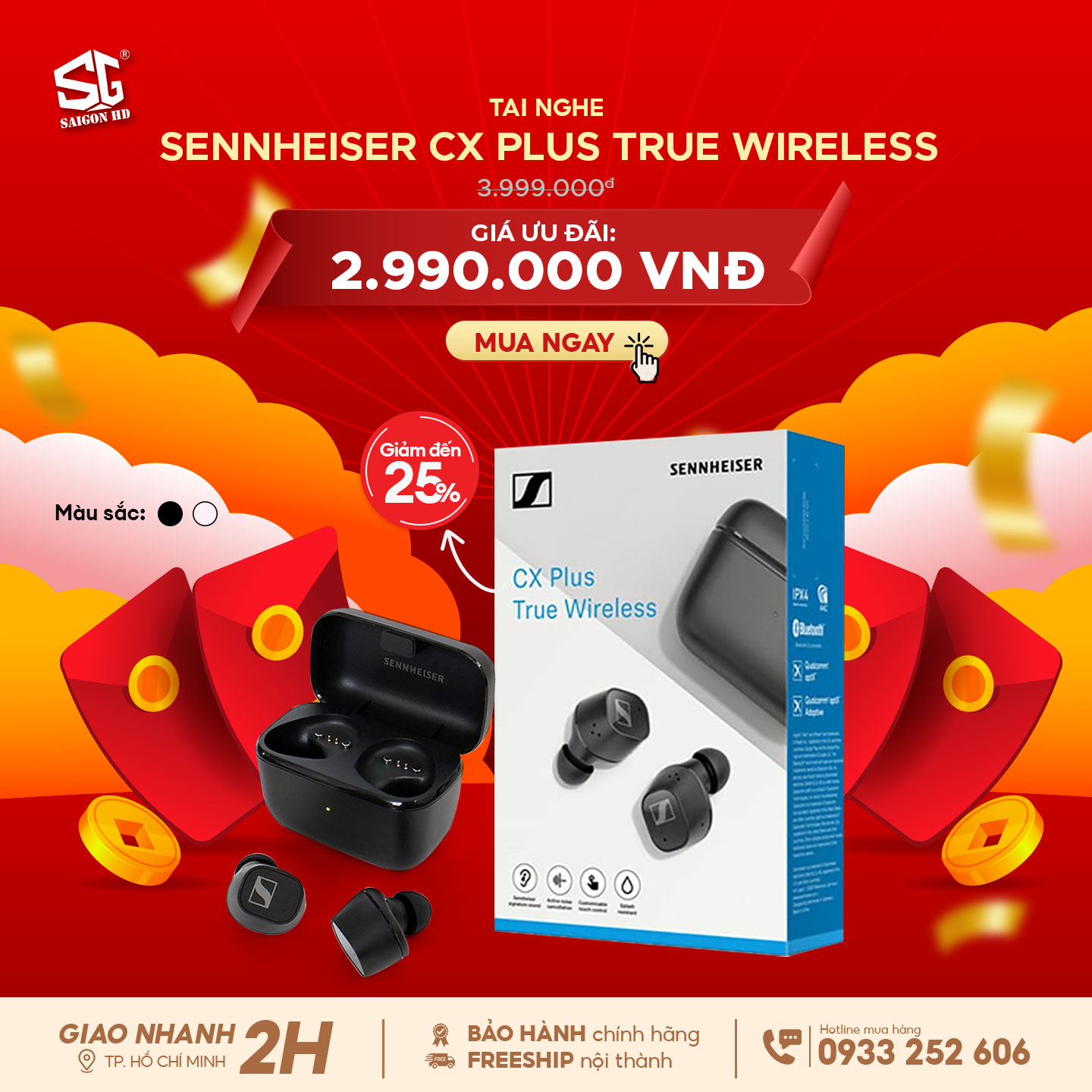 Tai nghe Sennheiser CX Plus True Wireless