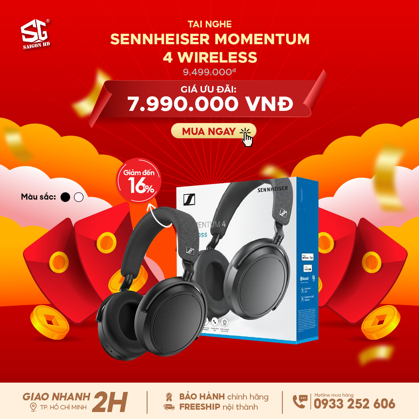 Tai nghe chống ồn Sennheiser Momentum 4 Wireless