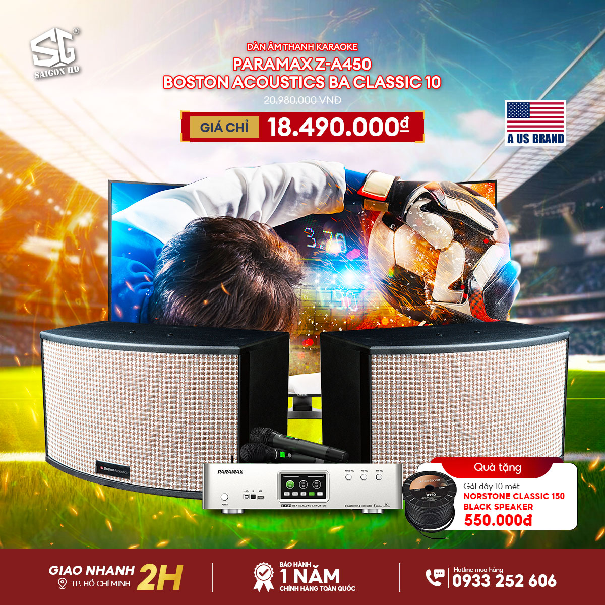 Dàn âm thanh  amply Paramax Z-A450 + loa Boston Acoustics BA Classic 10 