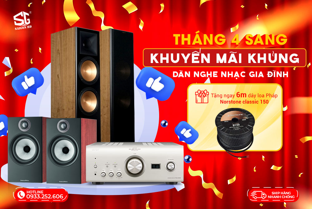 Tháng 4 sang khuyến mãi khủng dàn nghe nhạc gia đình