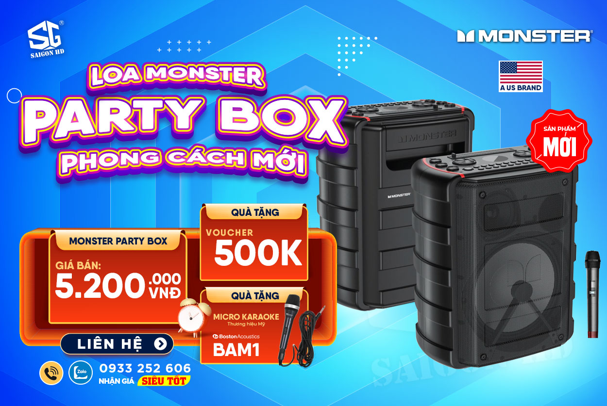 LOA MONSTER PARTY BOX - LOA DI ĐỘNG PHONG CÁCH MỚI 