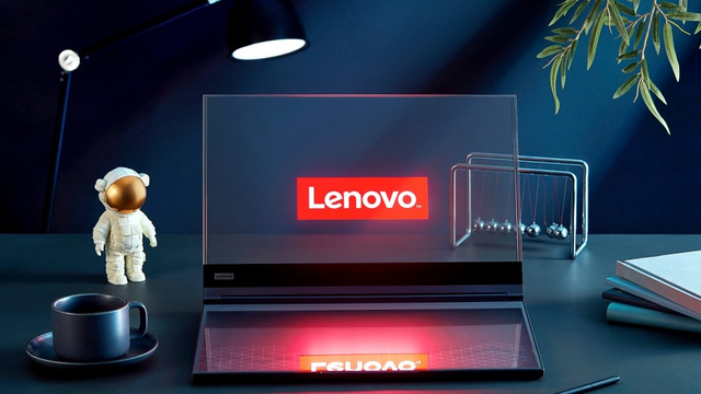 Cận cảnh laptop trang bị màn hình trong suốt của Lenovo