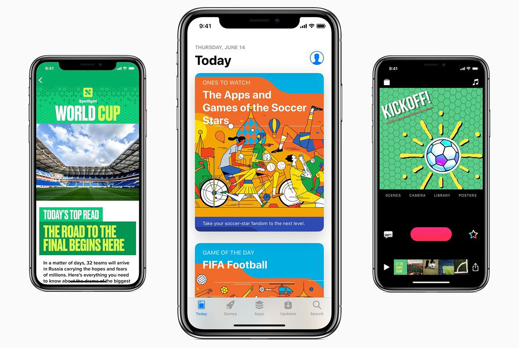 Apple nâng cấp Siri, Music, iBooks, App Store và News phục vụ World Cup 2018