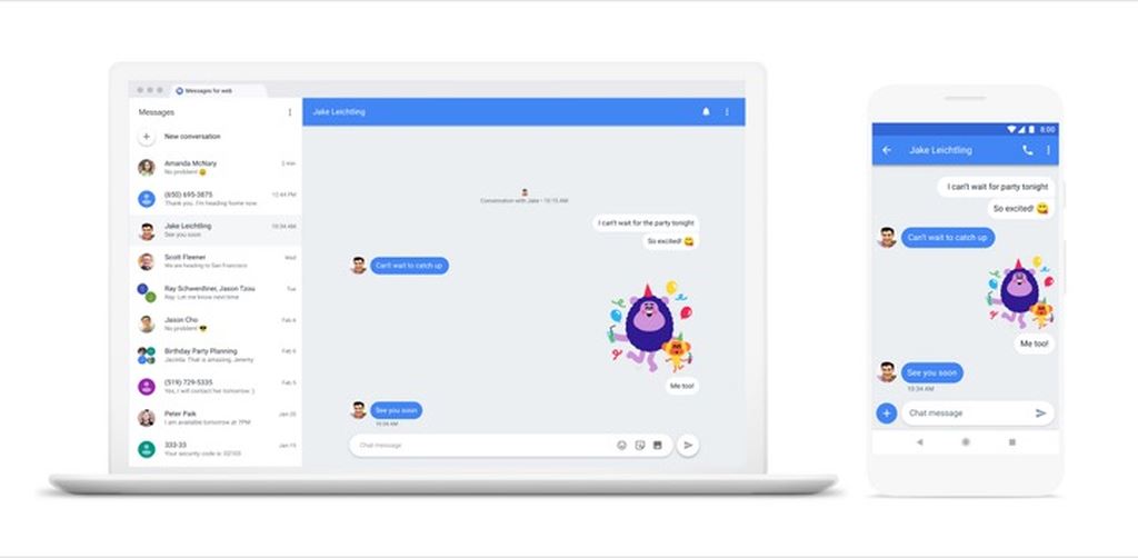 Google cập nhật cho Android Messages: gửi tin nhắn SMS qua máy tính