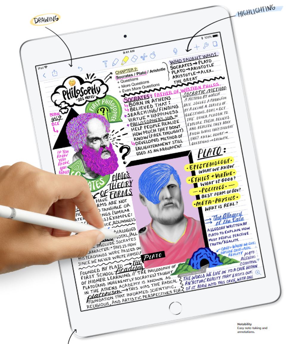 iPad 2018: màn hình 9,7 inch, hỗ trợ Apple Pencil, giá từ 299 USD