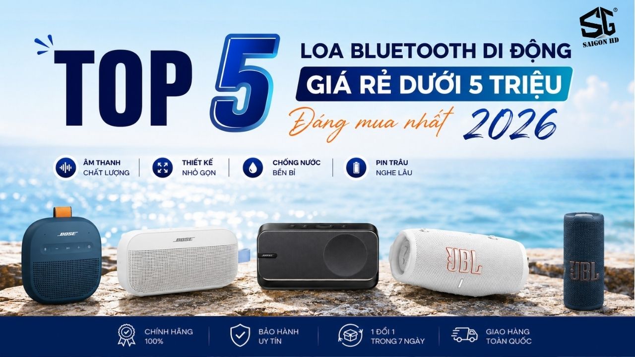 Top 5 loa Bluetooth di động gi&aacute; rẻ dưới 5 triệu đ&aacute;ng mua nhất 2026