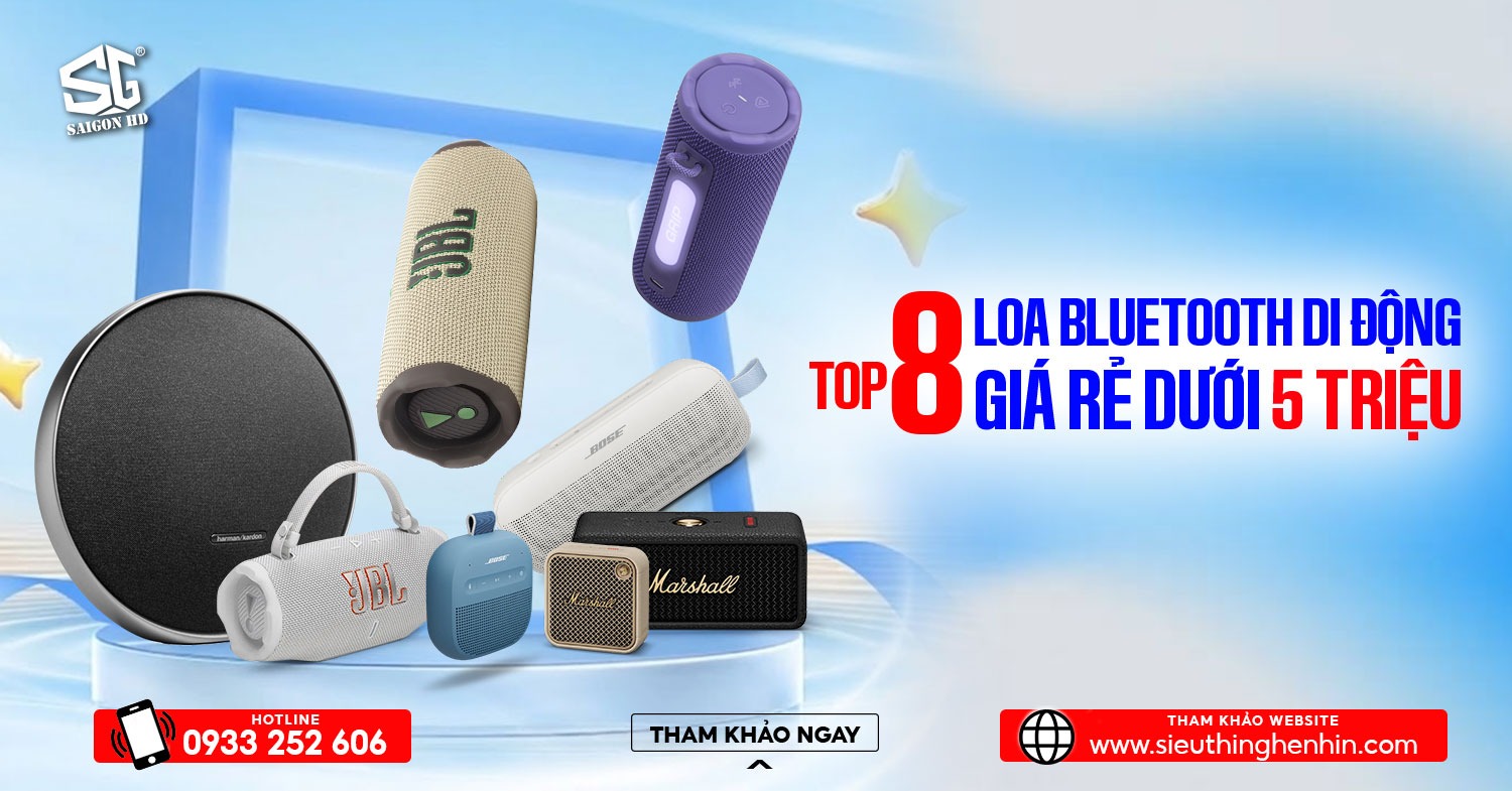 Top 8 loa Bluetooth di động ch&iacute;nh h&atilde;ng gi&aacute; rẻ dưới 5 triệu đồng đ&aacute;ng mua nhất 2026