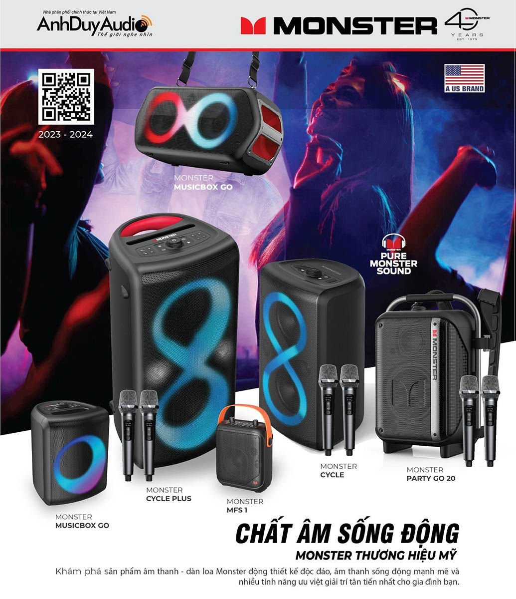 Đồng loạt ra mắt 5 mẫu loa di động MONSTER mới: Cycle, Cycle Plus, Musicbox, Musicbox Go và Party Go 20