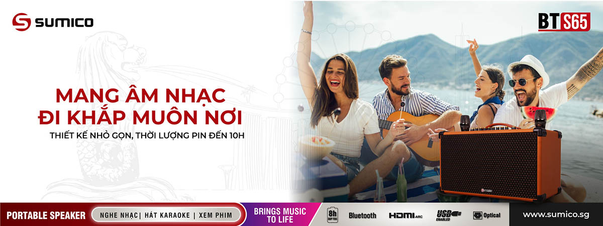 Ra mắt SUMICO BT-S65 mới: Loa karaoke di động xách tay cao cấp nâng tầm giải trí, giá 8,5 triệu đồng