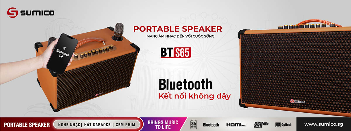 Ra mắt SUMICO BT-S65 mới: Loa karaoke di động xách tay cao cấp nâng tầm giải trí, giá 8,5 triệu đồng