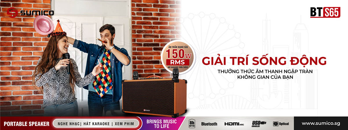 Ra mắt SUMICO BT-S65 mới: Loa karaoke di động xách tay cao cấp nâng tầm giải trí, giá 8,5 triệu đồng