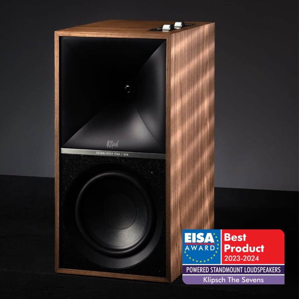 Klipsch The Sevens đạt giải loa kệ/loa bookshelf chủ động tốt nhất của năm EISA Award Best Product 2023-24