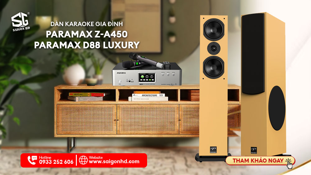 Dàn karaoke gia đình Paramax Z-A450 + Paramax D88 Luxury