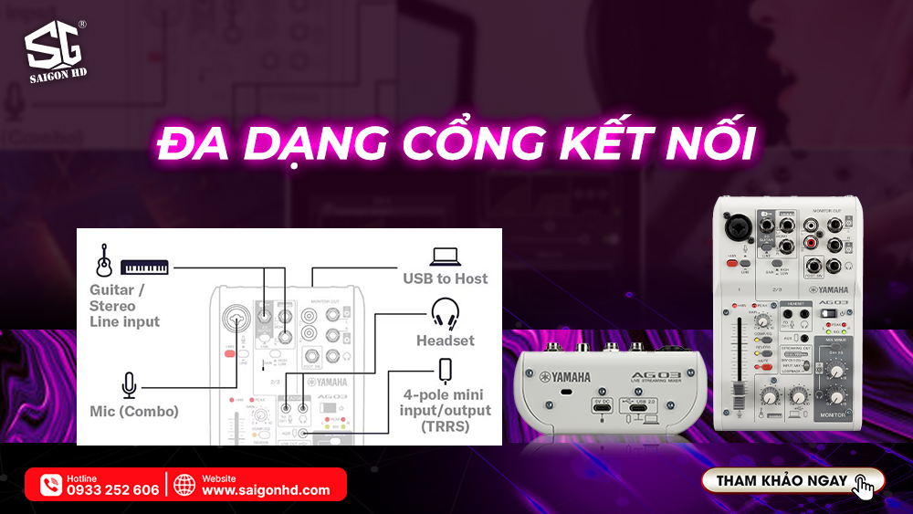 Đa dạng cổng kết nối