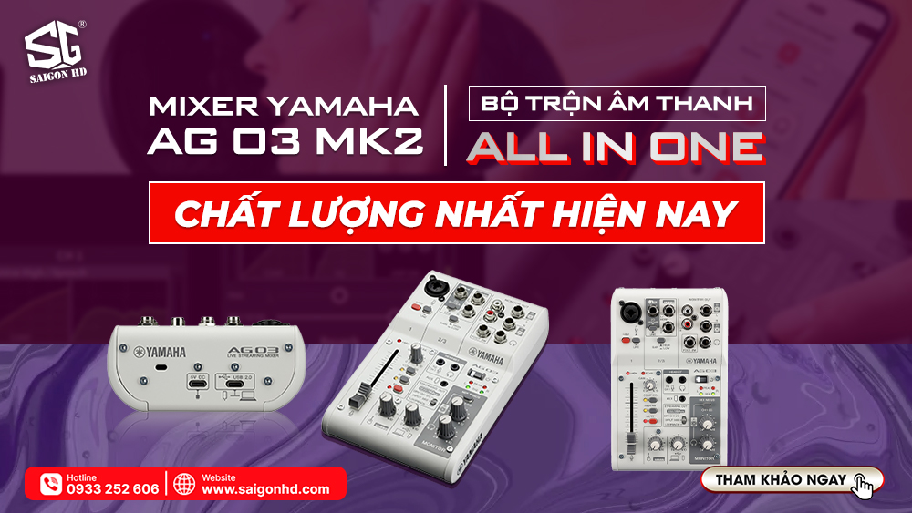 Yamaha AG03 MK 2 - Bộ trộn âm thanh All In One chất lượng nhất hiện nay