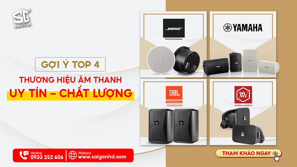 Top những thương hiệu âm thanh chính hãng chuyên dùng cho café, nhà hàng