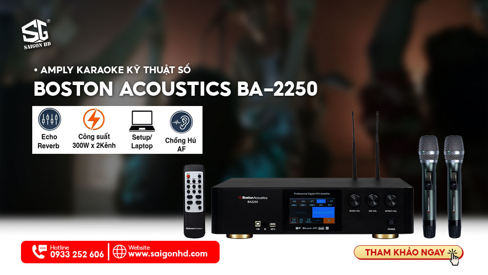 AMPLY KARAOKE KỸ THUẬT SỐ BOSTON ACOUSTICS BA-2250