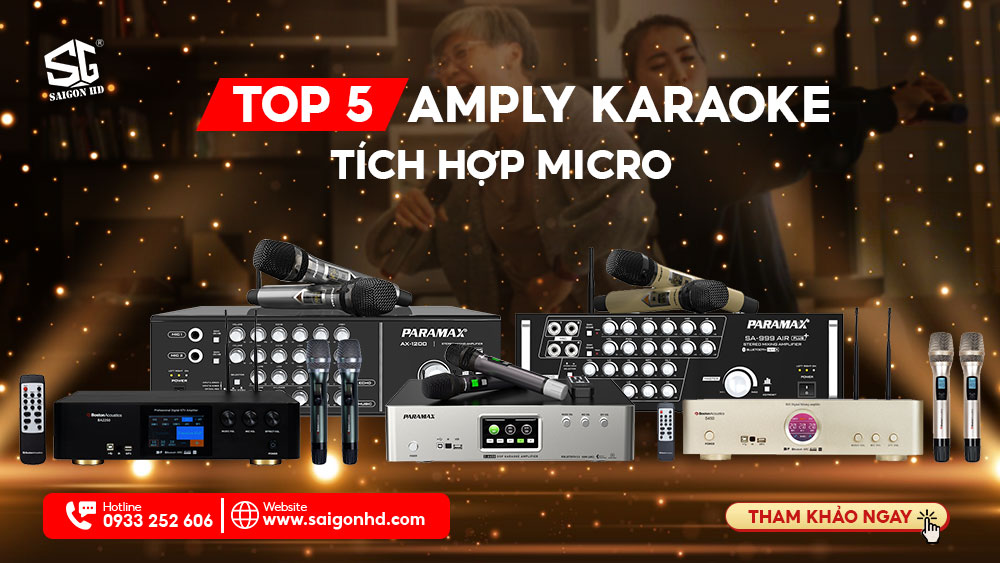 TOP 5 AMPLY KARAOKE TÍCH HỢP MICRO