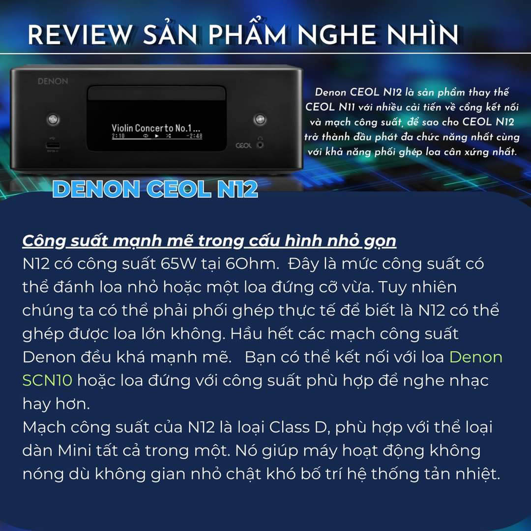 Chuyên gia âm thanh review Denon CEOL N12