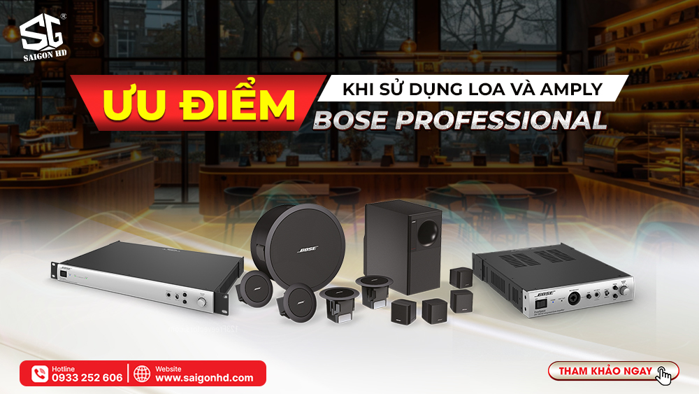  Hệ thống âm thanh nhạc nền Bose Professional cho nhà hàng, showroom, quán cafe