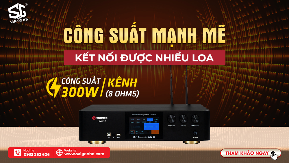 Công suất mạnh mẽ kết nối nhiều loa