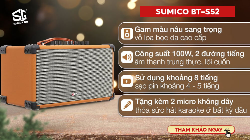 Loa karaoke di động Sumico BT-S52