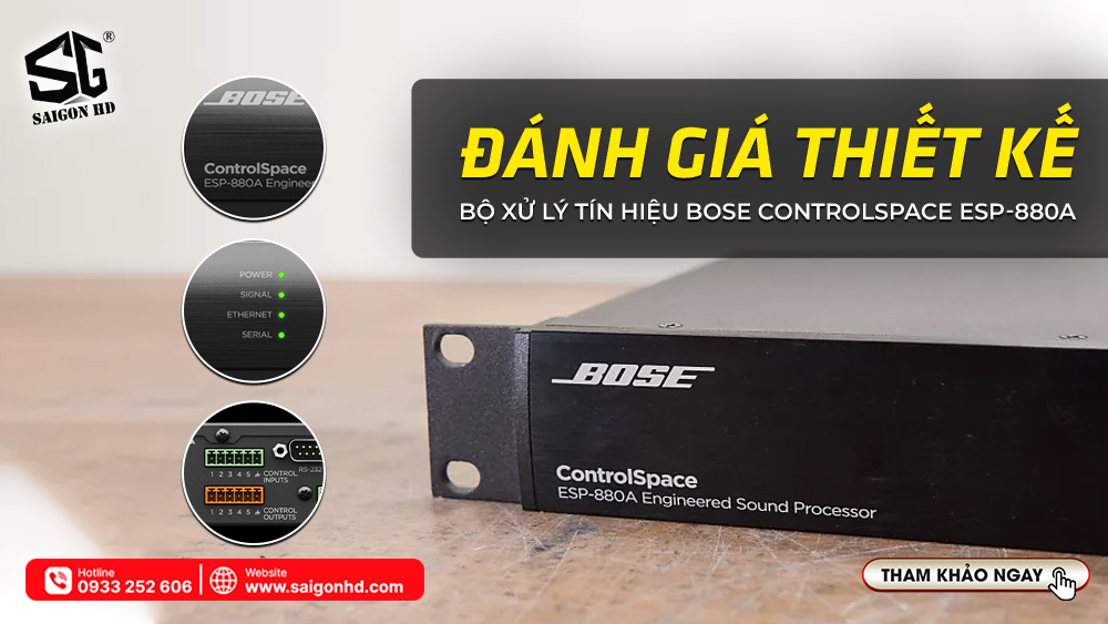 Đánh giá thiết kế bộ xử lý tín hiệu Bose Controlspace ESP-880A 