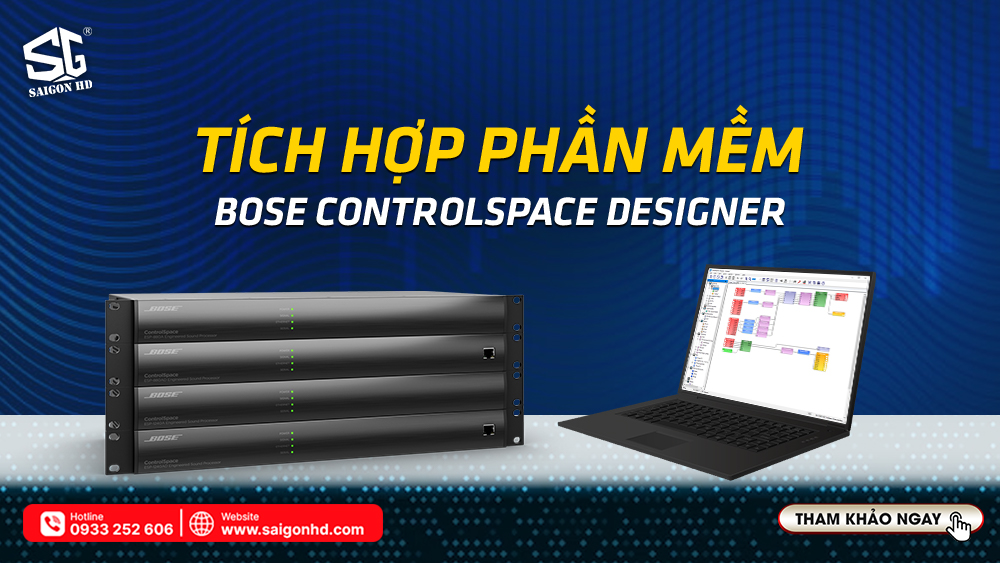 Tích hợp phần mềm Bose Controlspace Designer