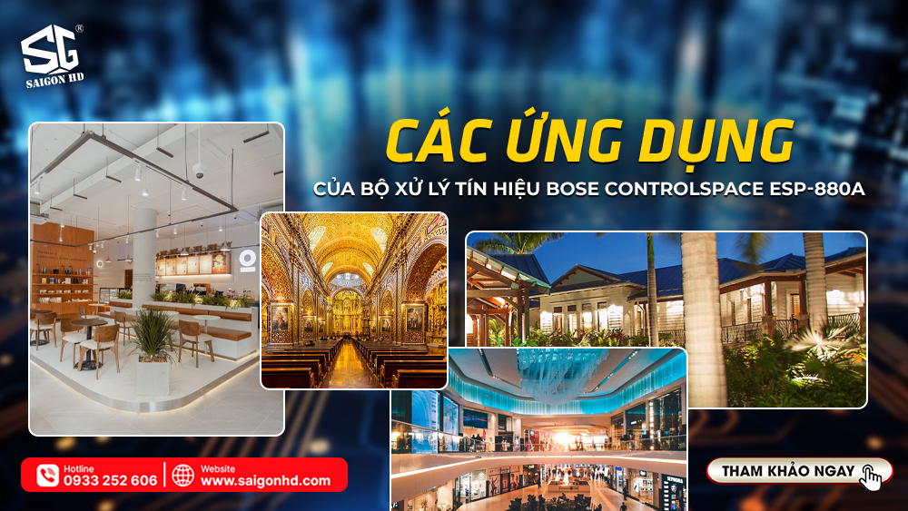 Ứng dụng của bộ xử lý tín hiệu Bose Controlspace ESP-880A 