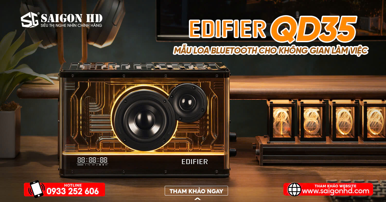 Khám phá Edifier QD35: Mẫu loa Bluetooth hoàn hảo cho không gian làm việc và giải trí