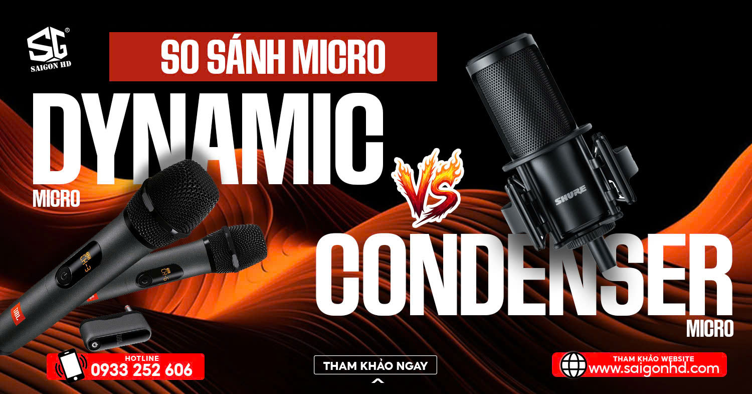 So S&aacute;nh Micro Dynamic v&agrave; Condenser &ndash; N&ecirc;n D&ugrave;ng Loại N&agrave;o Cho Karaoke & Thu &Acirc;m?