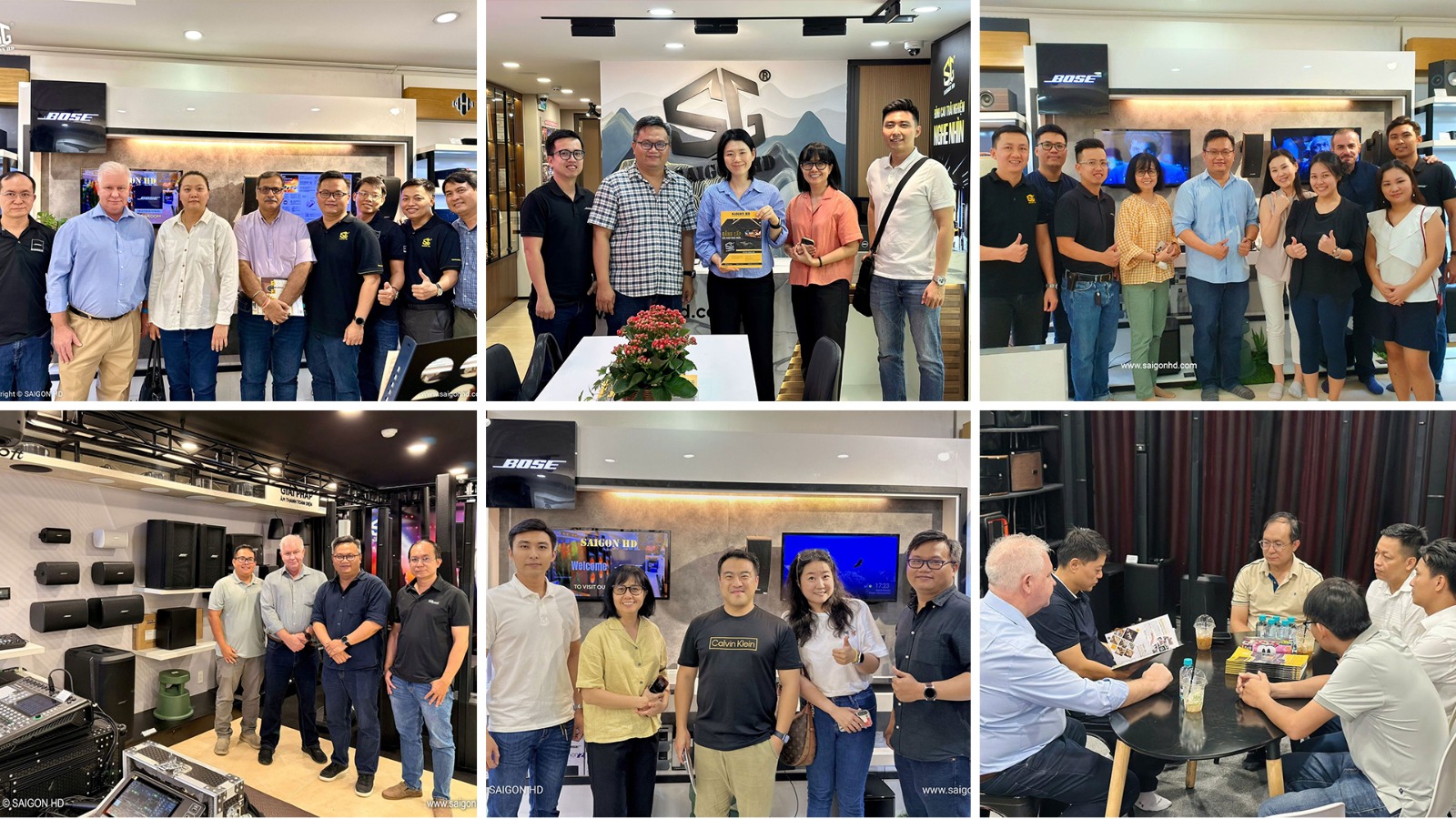 Đại diện của Bose Consumer Electronics v&agrave; Bose Professional thường xuy&ecirc;n gh&eacute; thăm c&aacute;c showroom của SAIGON HD