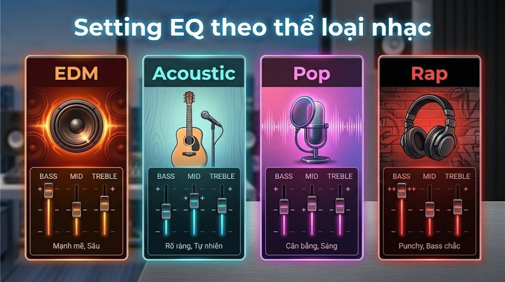 EQ L&agrave; G&igrave;? Hướng Dẫn Chỉnh Equalizer &Acirc;m Thanh Hay Nhất Cho Người Mới Bắt Đầu