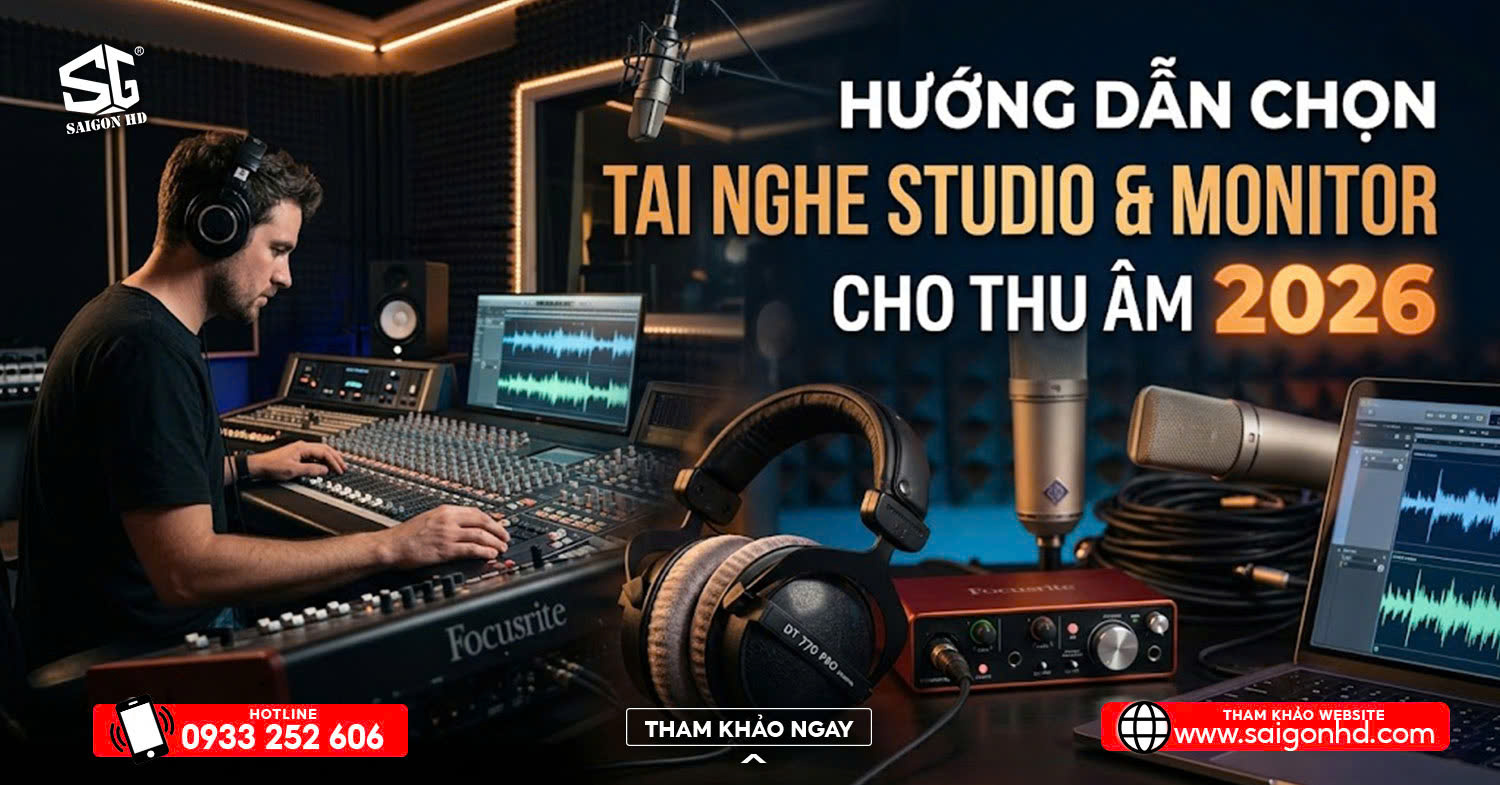 Hướng Dẫn Chọn Tai Nghe Studio & Monitor Cho Thu &Acirc;m 2026
