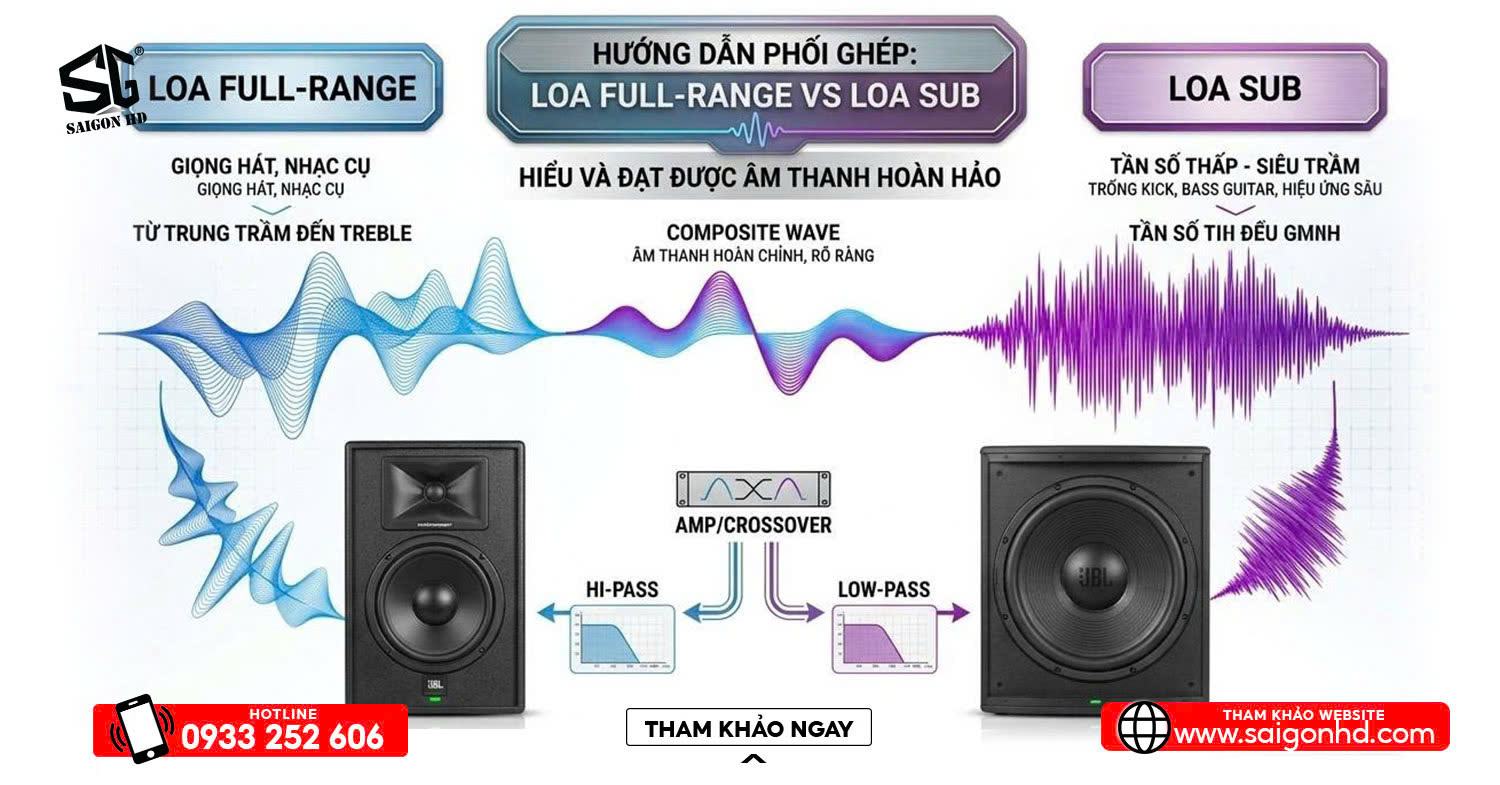 Loa full-range vs loa sub &ndash; phối gh&eacute;p thế n&agrave;o