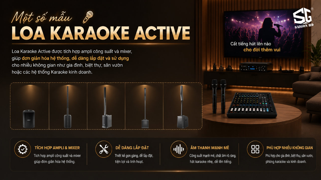 Một số model loa Karaoke Active ti&ecirc;u biểu nhất hiện nay
