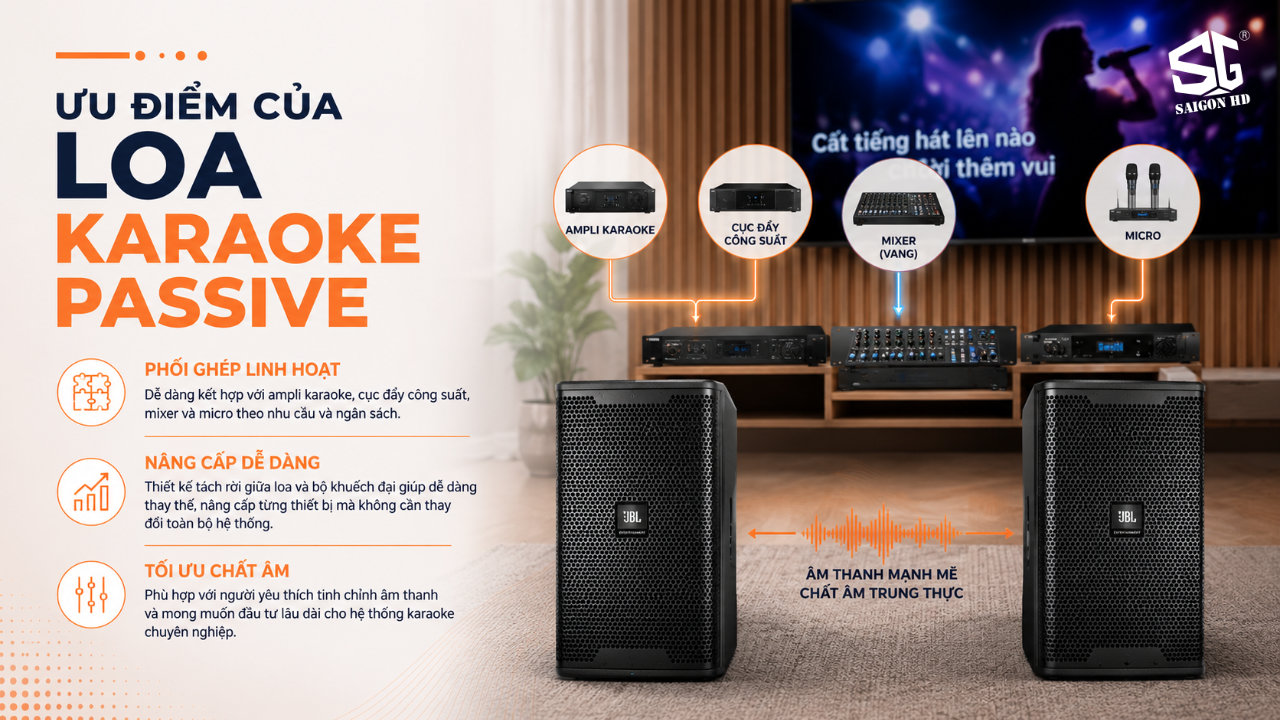 Ưu điểm khi sử dụng loa Passive cho d&agrave;n Karaoke gia đ&igrave;nh