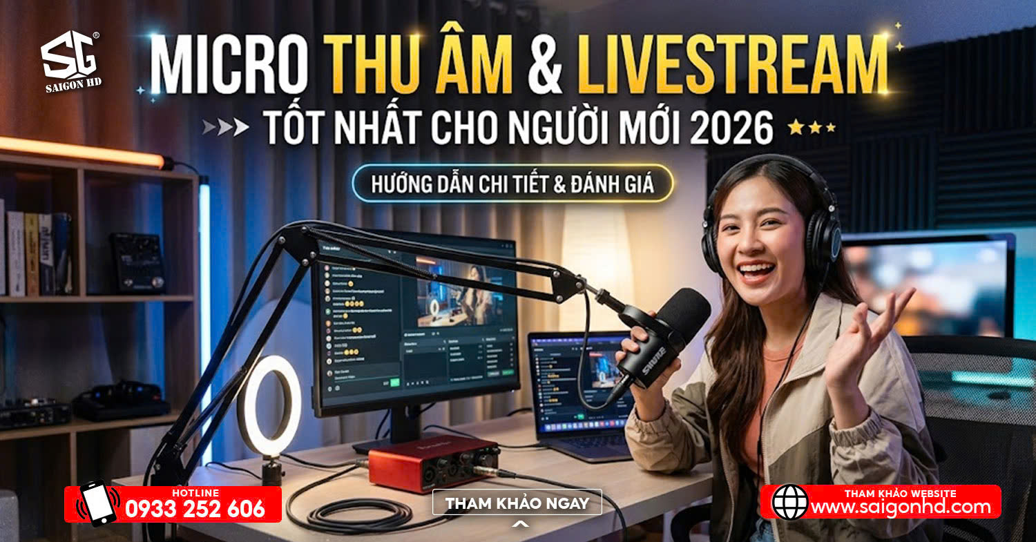 Micro Thu &Acirc;m & Livestream Tốt Nhất Cho Người Mới 2026