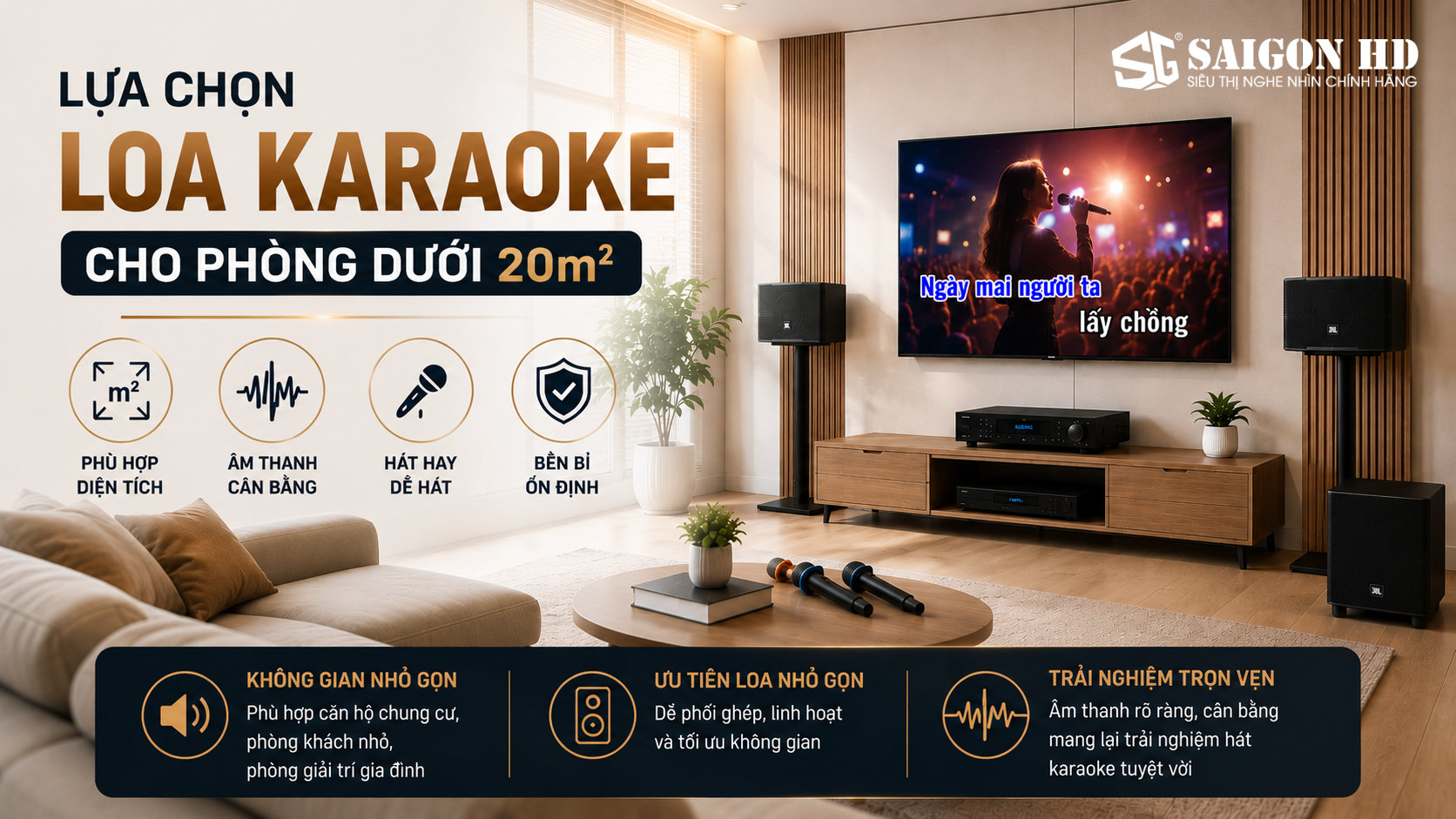 Tư vấn lựa chọn loa Karaoke ch&iacute;nh h&atilde;ng ph&ugrave; hợp cho ph&ograve;ng c&oacute; diện t&iacute;ch dưới 20m2