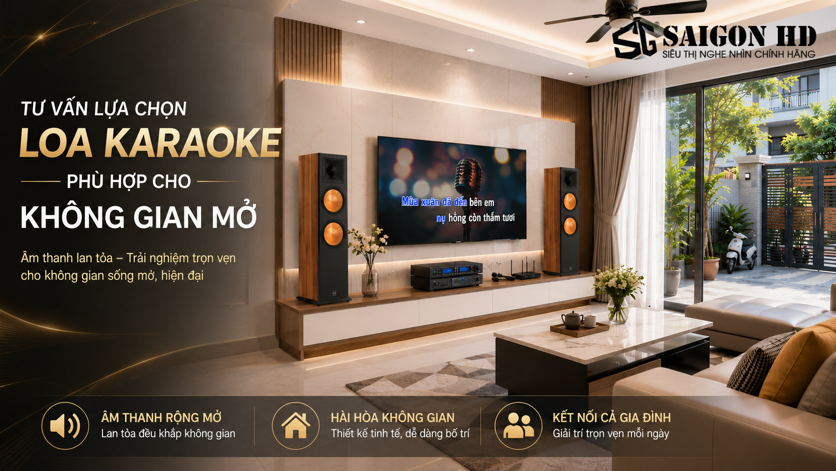 Tư vấn lựa chọn loa Karaoke ch&iacute;nh h&atilde;ng ph&ugrave; hợp cho kh&ocirc;ng gian ph&ograve;ng mở
