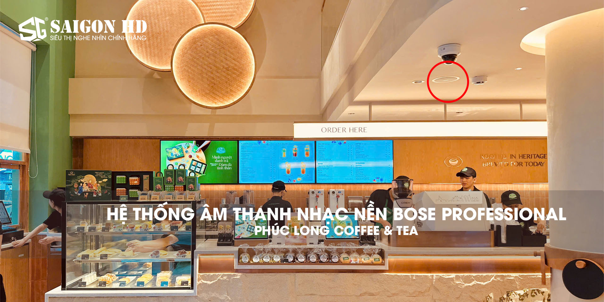 Hệ thống &acirc;m thanh nhạc nền cao cấp d&agrave;nh cho qu&aacute;n cafe với loa &acirc;m trần Bose FreeSpace FS4CE ch&iacute;nh h&atilde;ng gi&aacute; rẻ nhất