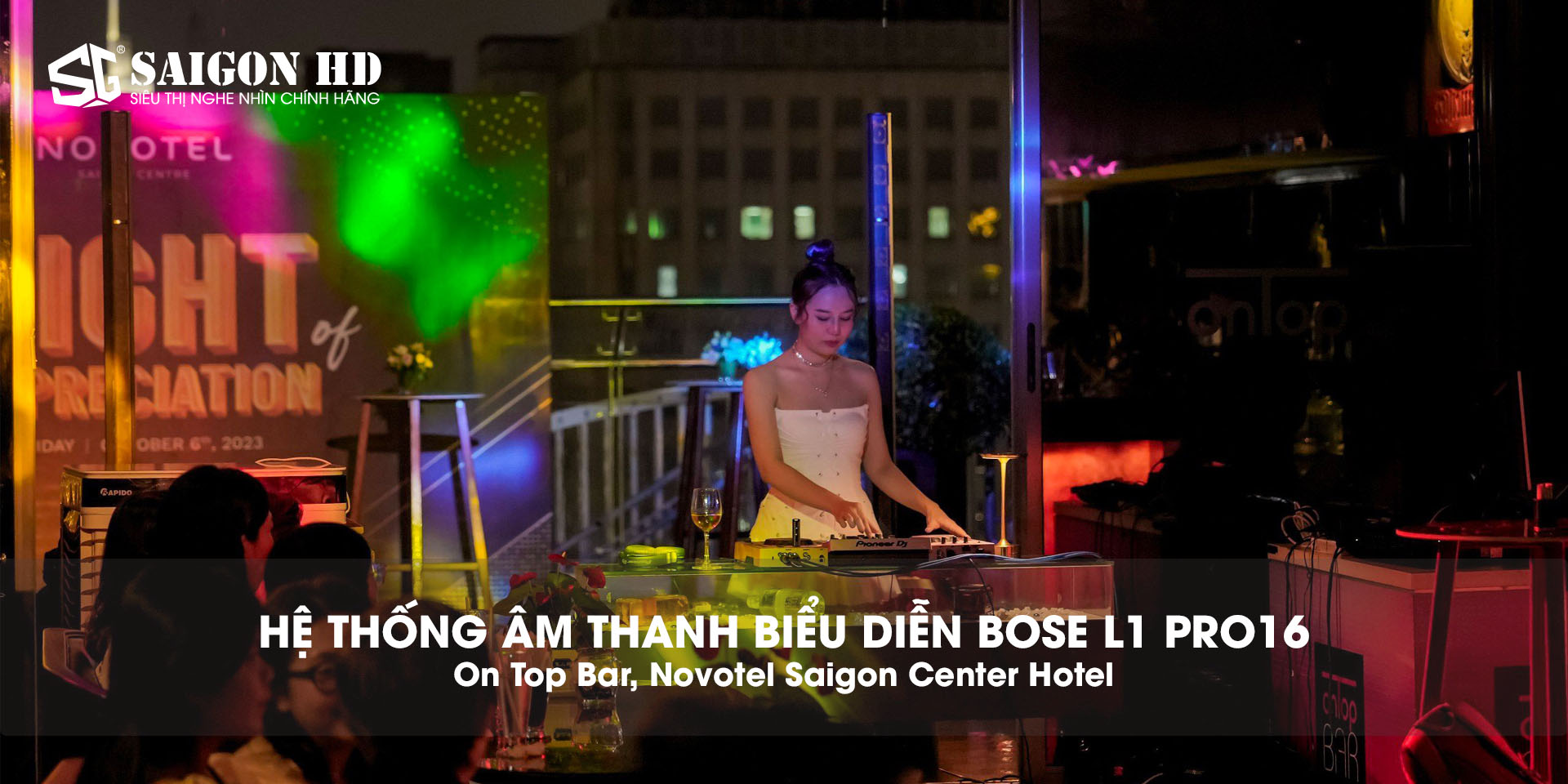 D&agrave;n &acirc;m thanh biểu diễn chuy&ecirc;n nghiệp DJ cho qu&aacute;n Bar với loa Active biểu diễn Line Array Bose L1 Pro16