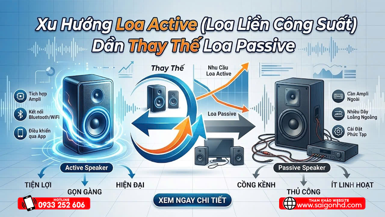Xu Hướng Loa Active (Loa Liền C&ocirc;ng Suất) Dần Thay Thế Loa Passive