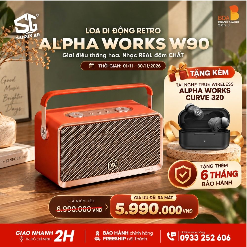 Alpha Works W90 ra mắt tại SAIGON HD &ndash; Ưu đ&atilde;i tặng tai nghe CURVE 320