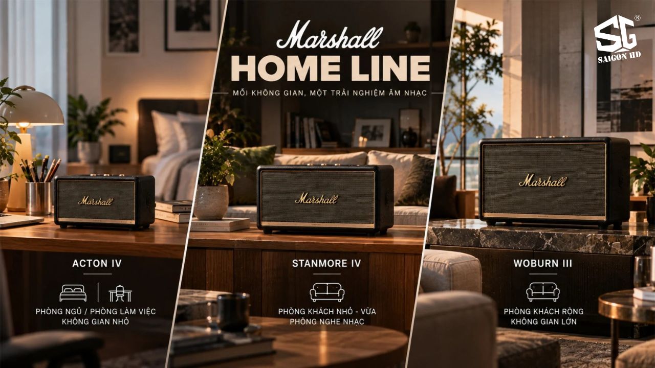 Marshall Home Line &ndash; D&ograve;ng loa Bluetooth để b&agrave;n cho kh&ocirc;ng gian gia đ&igrave;nh