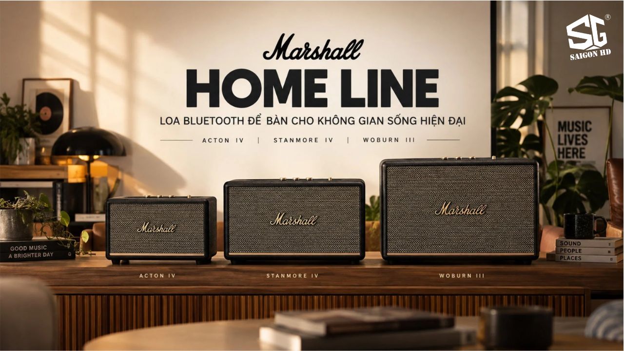 Marshall Home Line &ndash; D&ograve;ng loa Bluetooth để b&agrave;n cho kh&ocirc;ng gian gia đ&igrave;nh