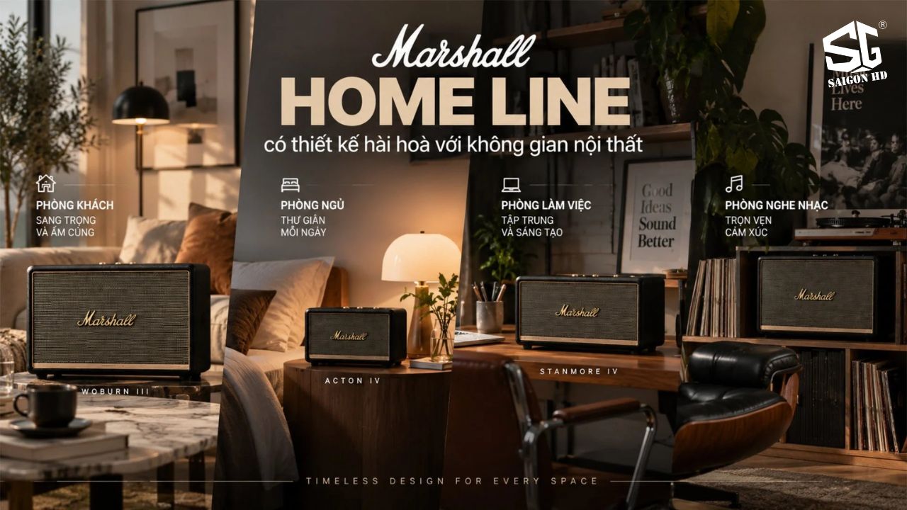 Marshall Home Line &ndash; D&ograve;ng loa Bluetooth để b&agrave;n cho kh&ocirc;ng gian gia đ&igrave;nh