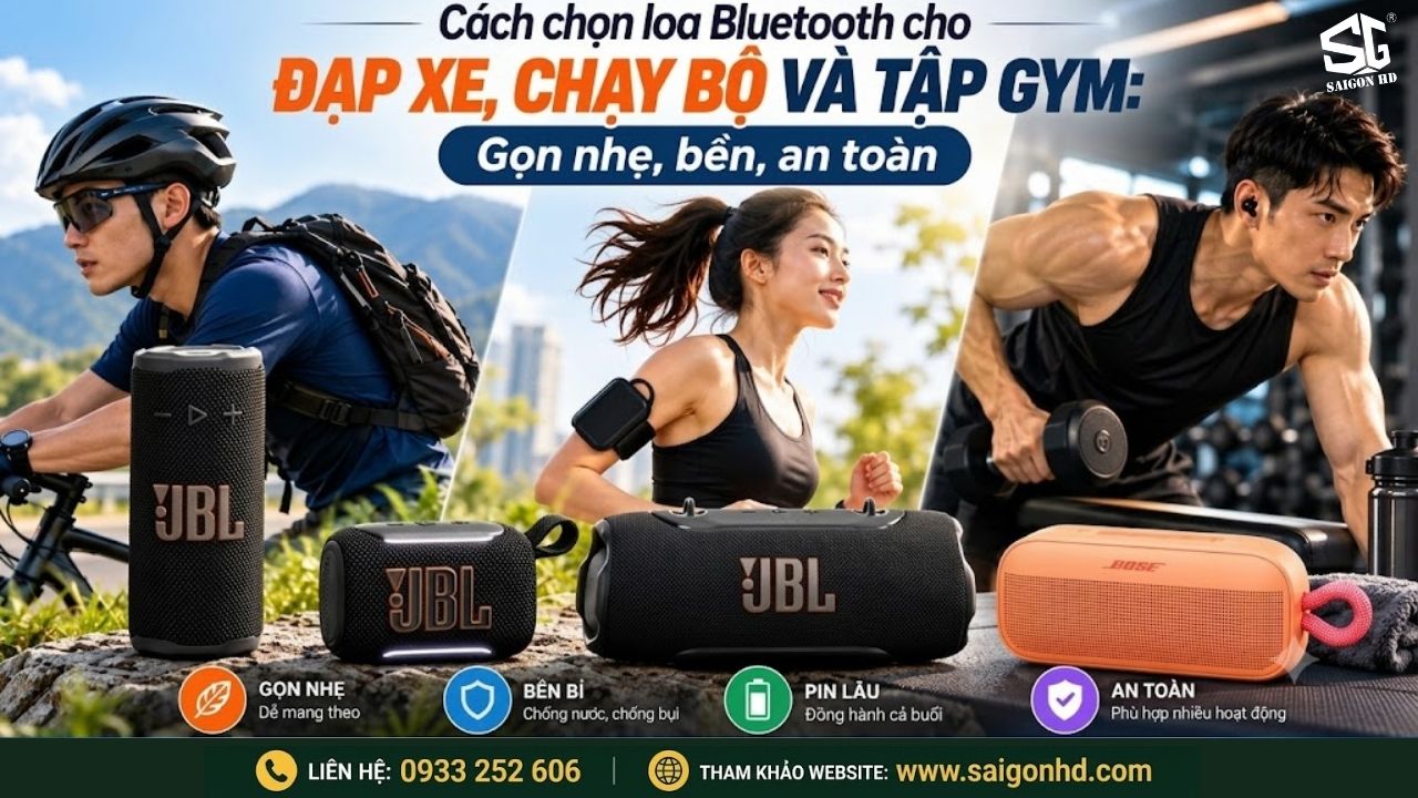 Chọn loa Bluetooth cho chạy bộ, đạp xe v&agrave; gym cần lưu &yacute; g&igrave;?