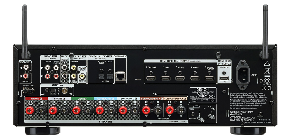 Denon AVR-X1500H Quadral Argentum 4000