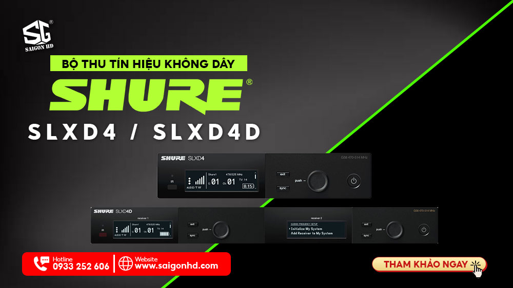 Bộ thu tín hiệu không dây Shure SLXD4 & SLXD4D